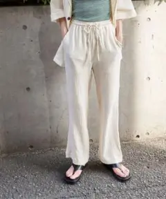 値下げ⭐︎新品ダブルガーゼイージーパンツ