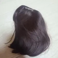 ダークブラウン セミロングウィッグ