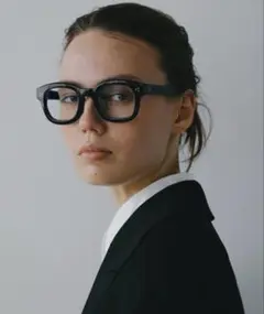 ETRE TOKYO×Zoff ウェリントン型メガネ 黒 ケース付