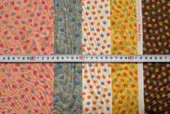 ●メリーボンボン●お花とピンドット●昭和レトロ●カットクロス●５枚セット●