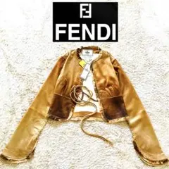 新品未使用✨◆FENDI◆27万 伊 ミンク×カシミア ノーカラージャケット38