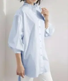 未使用　DoCLASSE　ドゥクラッセ　ロングシャツ　パール　大きい　ゆったり