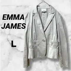 0693　エマジェイムス　ジャケット　Ｌ　ライトベージュ　ストレッチ　春秋