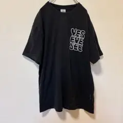 YES EYE SEE ビッグロゴ Tシャツ XL 黒 両面デザイン 韓国古着