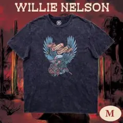 Willie Nelson アメリカンイーグル＆ギターアートTシャツ M