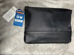 World Traveler ブラック クラッチバッグ、ショルダーベルト付き
