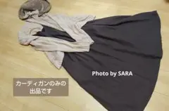 WEARS INC. へちま襟綿麻カーディガン　淡いピンクベージュ