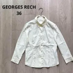美品！ GEORGES RECH ホワイト 長袖シャツ レギュラーカラー S