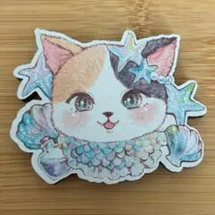 ミャウメードマグネット/水彩イラストナギノユカオリジナルデザイン