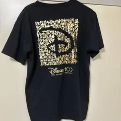 ディズニー　100周年　Tシャツ　ブラック　ゴールド