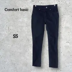 【小さいサイズ】SS コンフォートベーシック スキニーパンツ 黒 コットン