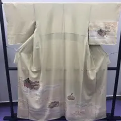 BY2192 未使用品 訪問着 京友禅伝統工芸士 樽本伊勢蔵 作 紫式部 五三桐