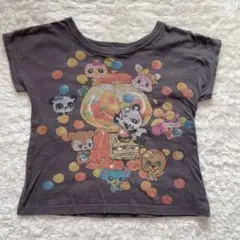 ♡グラグラ♡ガチャガチャあめちゃん　ハッピーちゃんと楽しい仲間達　Tシャツ120