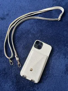 iPhone14 スマホケース カード収納　ストラップ付き