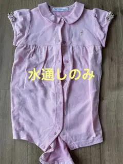 familiar ピンクうさぎロンパース