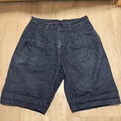 KATO DEPARTMENTタック入り デニムハーフ パンツ