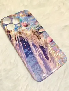 【新品未使用】iPhone13用ソフトケース グリッターデザイン