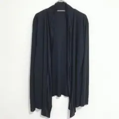 5351 POUR LES HOMMESドレープロングカーディガン ブラック 3