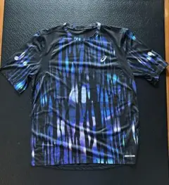 アシックス ストライプ Tシャツ Mサイズ