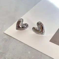 ハートデザインピアス シルバー