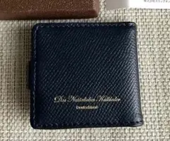Naturliches Kalbleder本革コンパクトミラー（ネイビー）未使用
