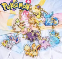 ポケモン☆ブイズ☆アクリルキーホルダー☆8点セット