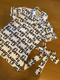 FILA ロゴプリントポロシャツ リボン付き XS レディース