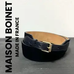《MAISON BOINET/メゾンボワネ》ハラコ レザーベルト フランス製
