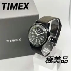 【極美品】TIMEXブラック アナログ時計ナイロンストラップ　TW2R13800