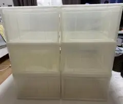 クリアプラスチック収納ケース 6個セット　ニトリ