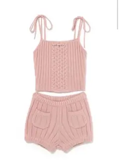 Hug knit camisole pants set up
