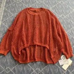 タグ付き新品セモアージュ メッシュワイドプルオーバーYamagata knit