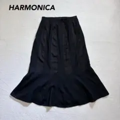 【ハーモニカ】マーメイドスカート フレア 黒 Mサイズ ポリエステル