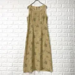 ☆COCKERELL HOUSE【9】黄色系 花柄 Aラインワンピース シンプル