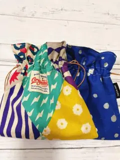 handmade⭐︎echino生地の巾着袋2個セット