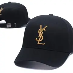 YSL ブラック ベースボールキャップ