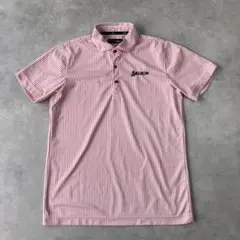 美品　スリクソンバイデサント 半袖ポロシャツ　M　ストライプ　241