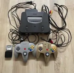 【動作確認済】ニンテンドー64本体　コントローラー2個＆拡張パック等付属