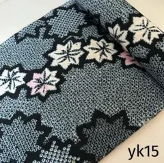yk15 本染 浴衣 生地 反物 はぎれ 古布 リメイク 昭和レトロ 絞り柄
