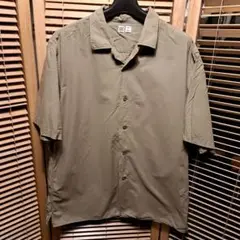 ユニクロ　U　オープンカラーシャツ　カーキ　サイズL