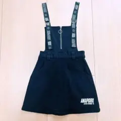 ANAPGIRL ジャンバースカート　ブラック　黒　S 145〜155