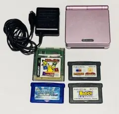 ゲームボーイアドバンスSP パールピンク バッテリー新品