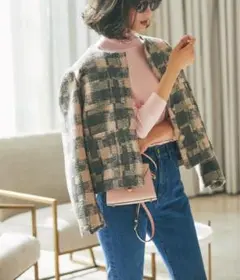 【新品】SEVENTEN♡セブンテン ツイードジャケット(グレー)