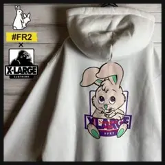 【最高デザイン】FR2 XLARGE 限定コラボ 希少 パーカー バックプリント
