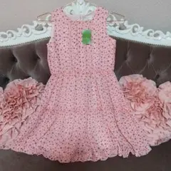 ケイトスペードニューヨーク お花柄フレアデザインワンピース ピンク 140 新品