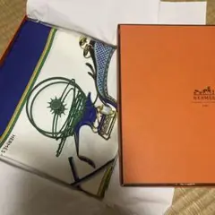 エルメス スカーフ HERMES 未使用 青色 箱あり