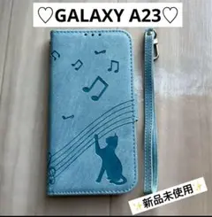 GALAXY A23 5G スマホケース　手帳型　アイスブルー