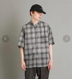 steven alan 半袖シャツ　オーバーサイズ　チェック柄　ボタンダウン