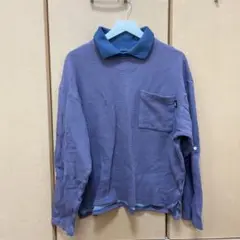 即購入大歓迎　ストライプ 長袖　カットソー　コットン100% 2way