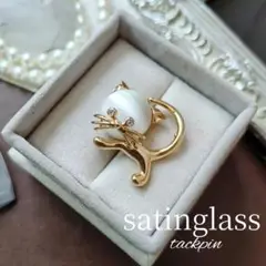 猫 キャット タックピン ピンブローチ サテングラス 動物 アニマル ネコ